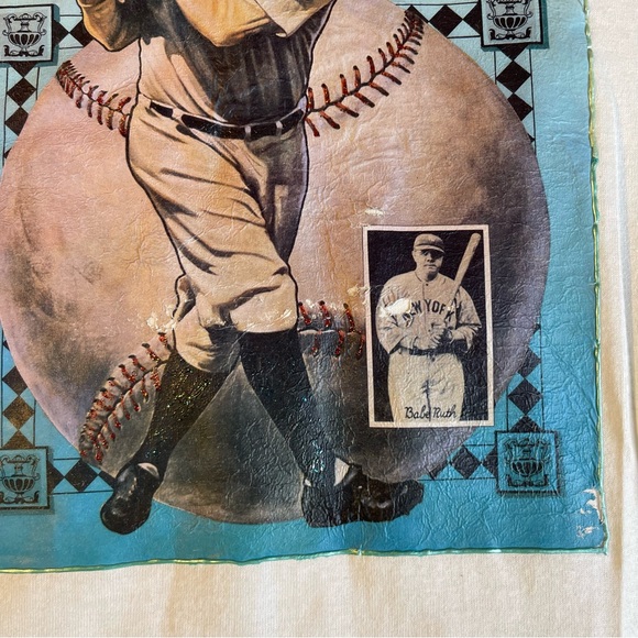 Vintage Single Stitch Babe Ruth The Babe Baseball Hall Of Fame Graphic Tee Large - Picture 5 of 9